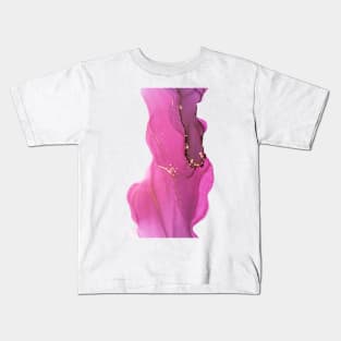 Creative abstract artwork made with translucent ink colors. Alcohol ink abstract vibrant. Kids T-Shirt